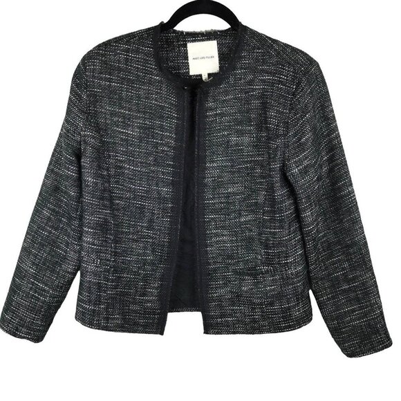 EUC Avec Les Filles Womens Tweed Open Front Blazer Jacket Size S - Picture 1 of 7